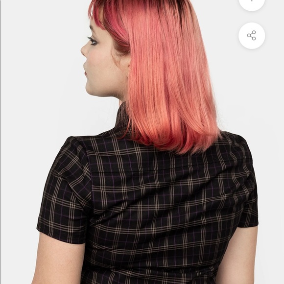 DISTURBIA Jinx Check Co Ord Top - Picture 8 of 8